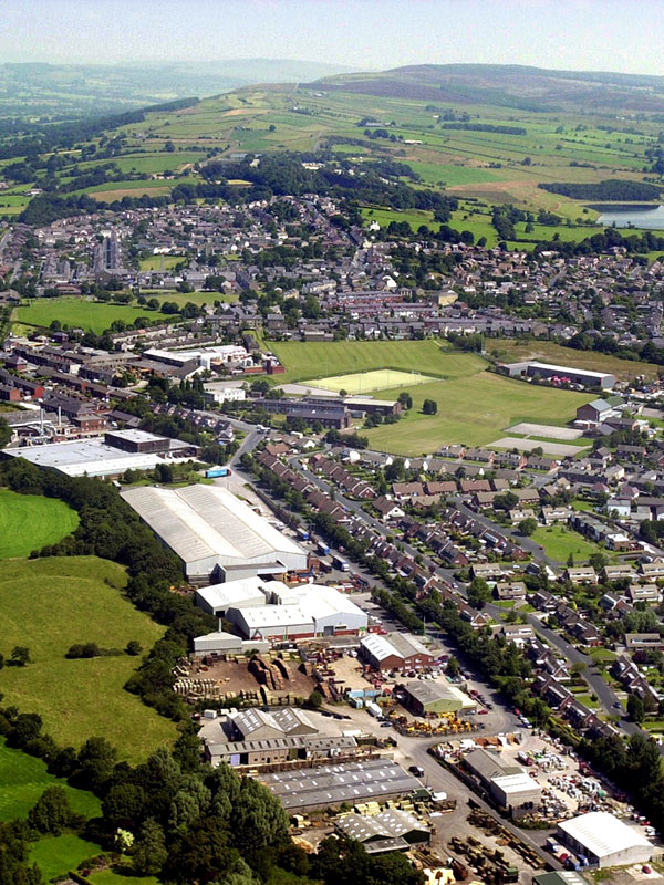 an aerial shot of Longridge